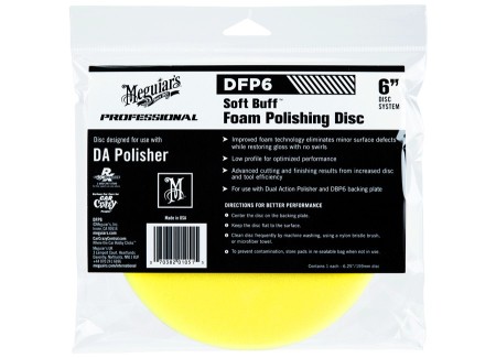 Meguiar's Soft Buff Foam Polishing Disc 6" - lešticí kotouč pro DA leštičku (střední), 6palcový