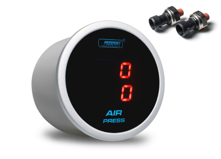 PROSPORT duální digitální ukazatel tlaku vzduchu s červeným podsvícením (kompaktní elektr. čidla)