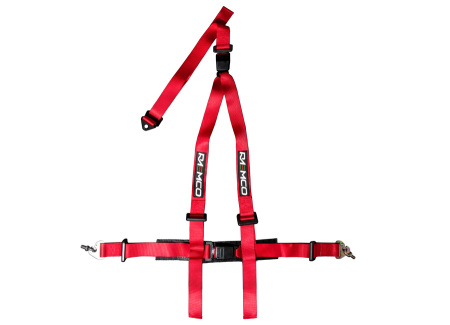 Raemco sportovní 3-bodový bezpečnostní pás odpojitelný, barva červená
