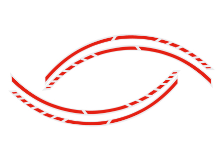 Samolepící linka na obvod kola Foliatec RACING - neonová červená