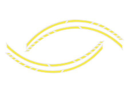 Samolepící linka na obvod kola Foliatec RACING - neonová žlutá
