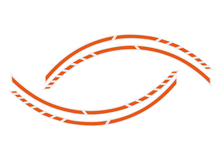 Samolepící linka na obvod kola Foliatec RACING, barva oranžová