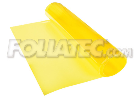 Transparentní fólie na světla FOLIATEC žlutá 100x30 cm
