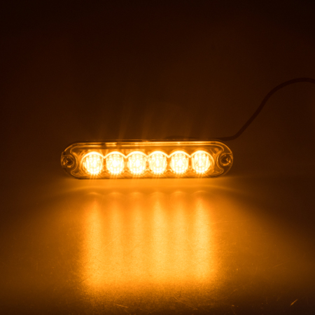 PREDATOR 6x3W LED, 12-24V, oranžový,  ECE R65