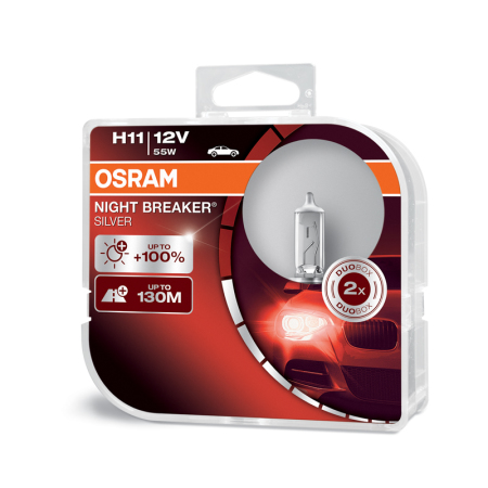 OSRAM 12V H11 55W night breaker silver (2ks) Duo-box
