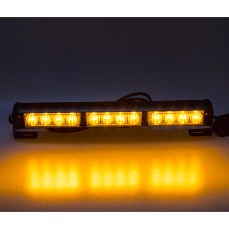 LED světelná alej, 12x LED 3W, oranžová 360mm, ECE R10