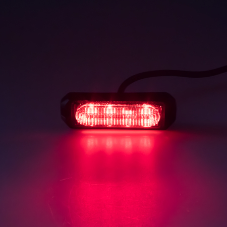 x SLIM výstražné LED světlo vnější, červené, 12-24V, ECE R10