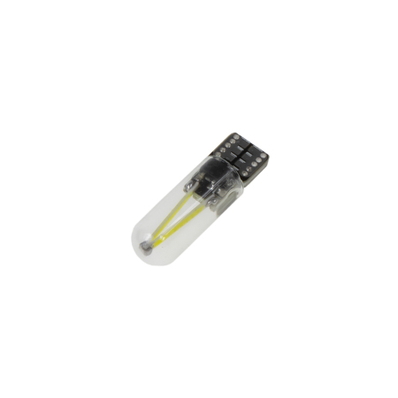 COB LED T10 bílá, 12-24V, silikon