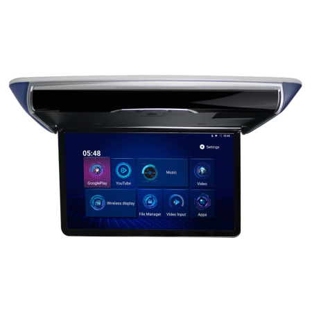 Stropní LCD motorický monitor 17,3" s OS. Android HDMI / USB, DO se snímačem pohybu, 4 barvy krytu