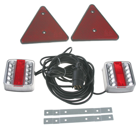 2x Sdružená lampa zadní LED s trojúhelníkem včetně kabeláže a připojení 7pin
