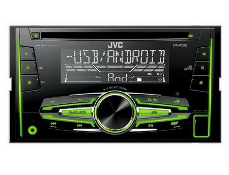 JVC 2DIN autorádio s CD/USB/2xAUX/Multicolor