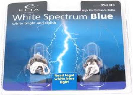 Autožárovky ELTA H3White Spectrum Blue 12v55w pár