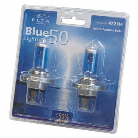 Autožárovky ELTA Blue Lighting 50 H4 12v55w pár