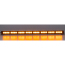 LED světelná alej, 32x 3W LED, oranžová 910mm, ECE R10