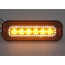Přední bílé obrysové LED světlo s výstražným oranžovým světlem, 12-24V, ECE R65